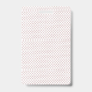 Fine, repeating, diamond-shaped mesh pattern with ID badge