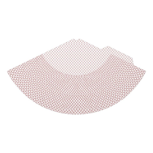 Fine, repeating, diamond-shaped mesh pattern with  party hat (Front)