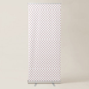 Fine, repeating, diamond-shaped mesh pattern with retractable banner