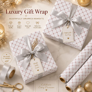 Fine, repeating, diamond-shaped mesh pattern with wrapping paper