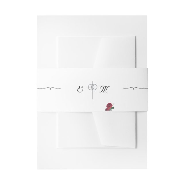 Fine Roses Invitation Belly Band (Front Example)
