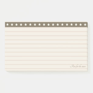 Fine Star Header on Brown & Sand Beige Post-it Notes