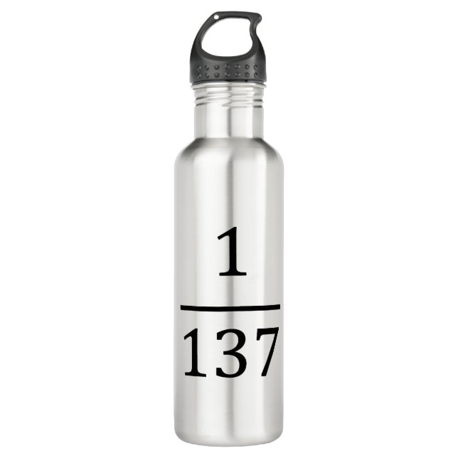 fine structure constant, made only for physicsts 710 ml water bottle (Front)