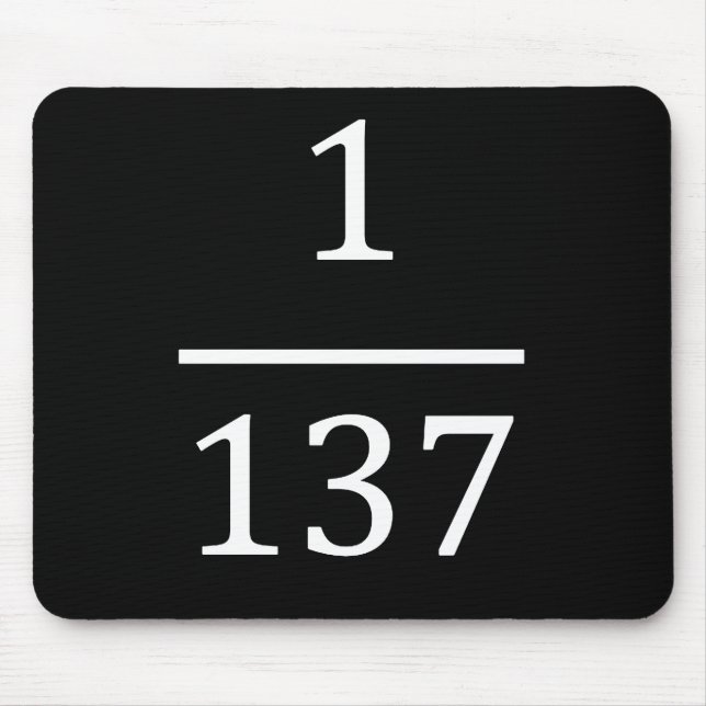 fine structure constant, made only for physicsts mouse mat (Front)