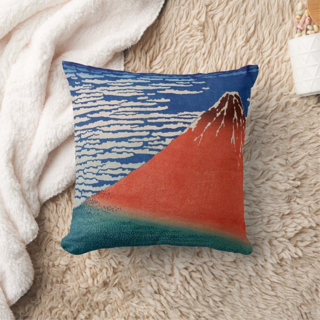 Fine Wind, Clear Morning (Red Fuji) Cushion (Blanket)
