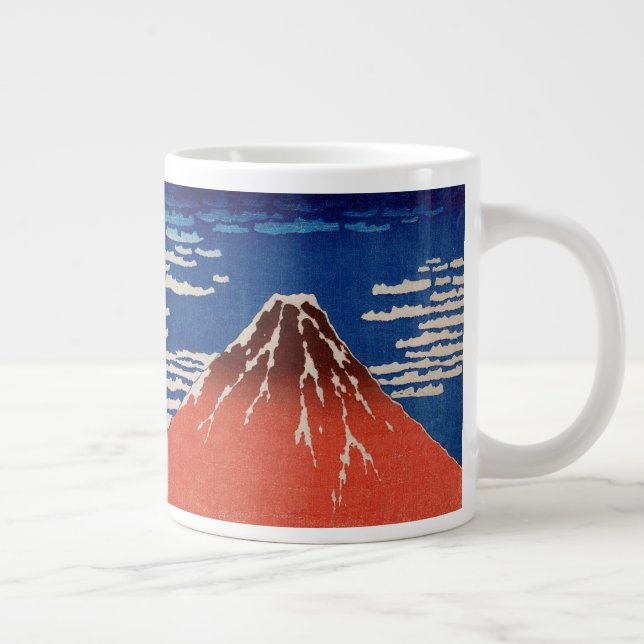 Fine Wind, Clear Morning (Red Fuji) Large Coffee Mug (Right)