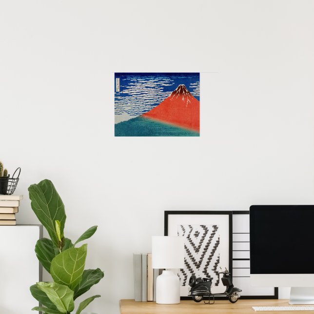 Fine Wind, Clear Morning (Red Fuji) Poster (Home Office)