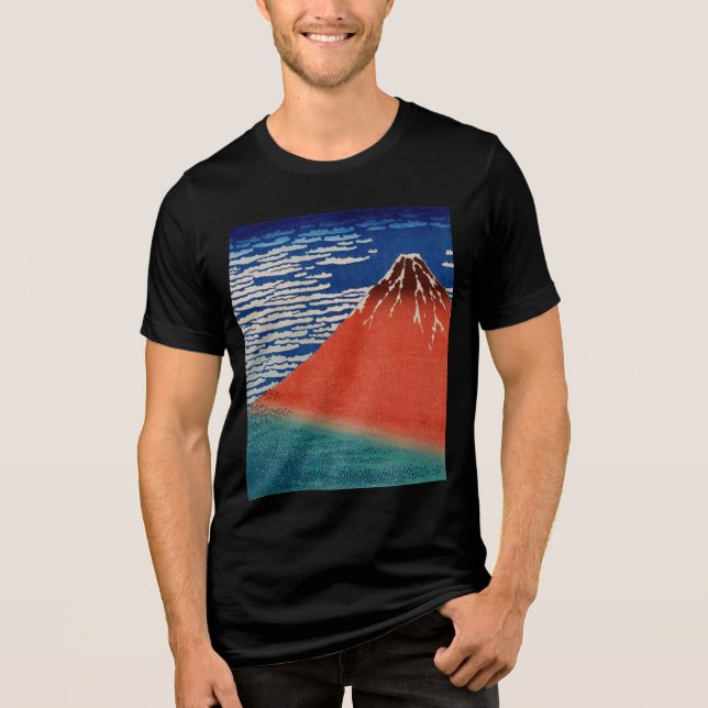Fine Wind, Clear Morning (Red Fuji) Tri-Blend Shirt (Front)