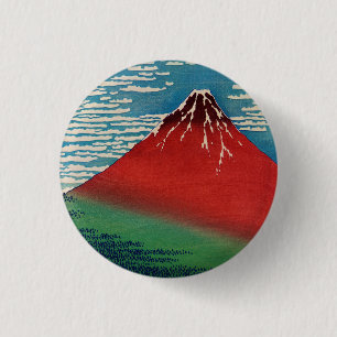 Fine Wind Clear Morning Vintage Japanese Art 3 Cm Round Badge
