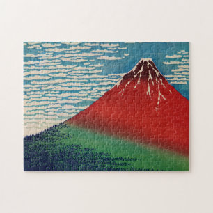 Fine Wind Clear Morning Vintage Japanese Art Jigsaw Puzzle