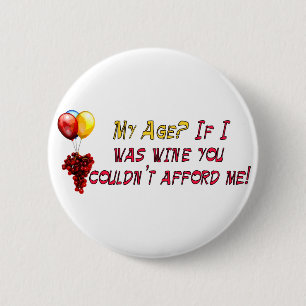 Fine Wine 6 Cm Round Badge