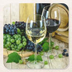 Fine Wine, Aged to Perfectionm Square Paper Coaster