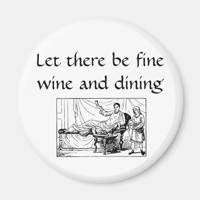 Fine wine and dining magnet (Front)