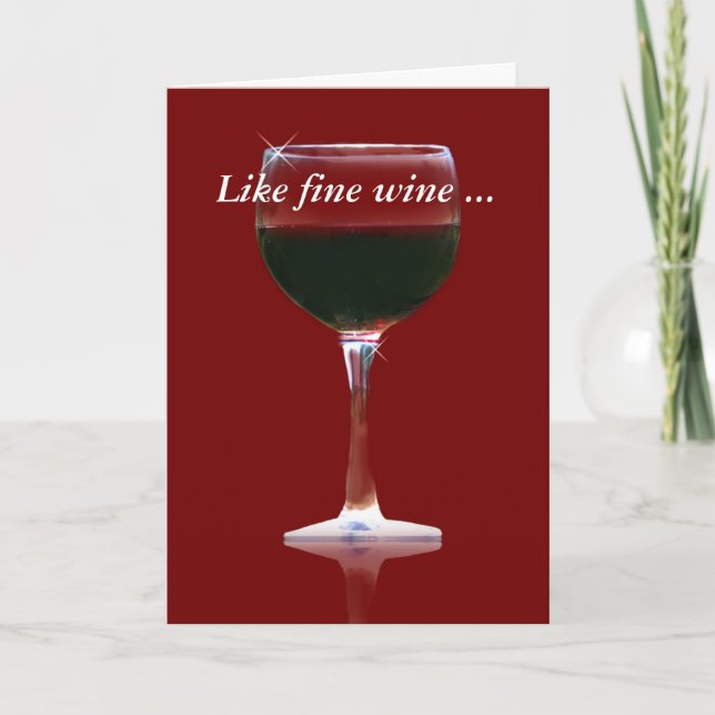 Fine Wine Appreciate Thank you Card (Front)