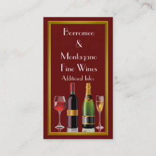 Fine Wine Red Business Card 2
