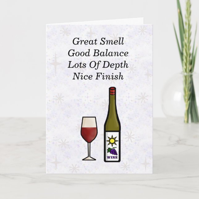 Fine Wine Valentine's Day Card (Front)
