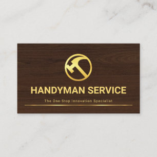 Fine Wood Grain Master Carpentry Business Card