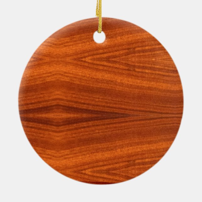 Fine Wood Grain Teak Mahogany Veneer Ceramic Tree Decoration (Back)