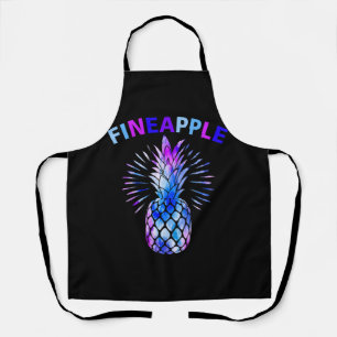 Fineapple Pastel Watercolor Pineapple Meme Graphic Apron