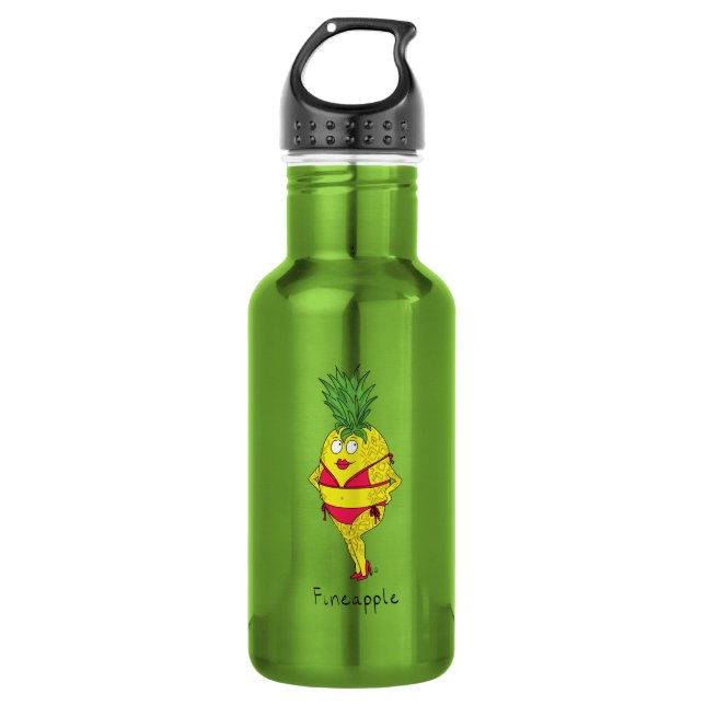 Fineapple Pineapple Pin-Up Girl Water Bottle (Front)