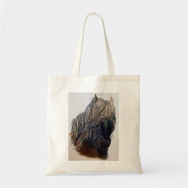 Fineart Mustang Horse Budget Tote Bag (Front)