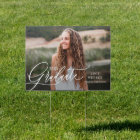 Finely Penned EDITABLE COLOR Graduation Yard Sign