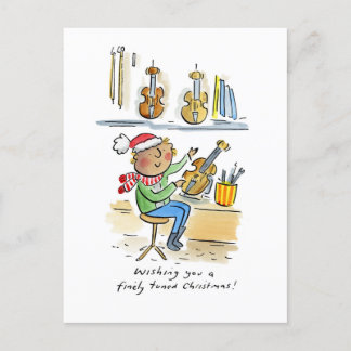 Finely Tuned Christmas Postcard