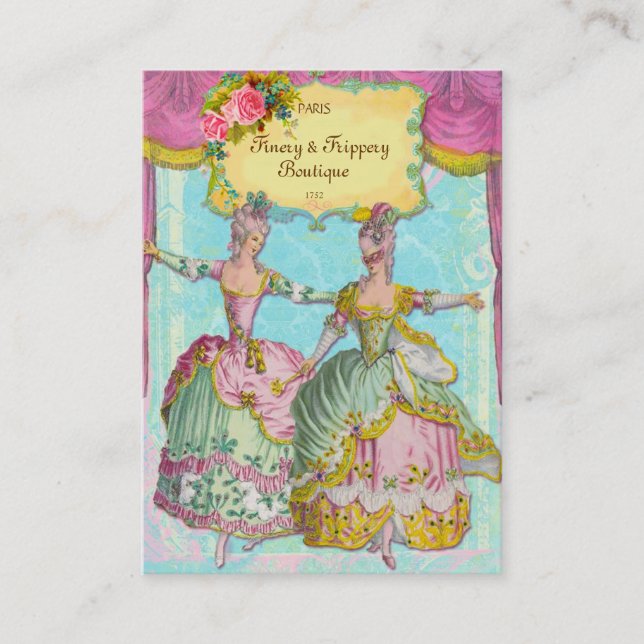 FINERY & FRIPPERY BOUTIQUE CHUBBY SIZE  BUSINESS BUSINESS CARD (Front)