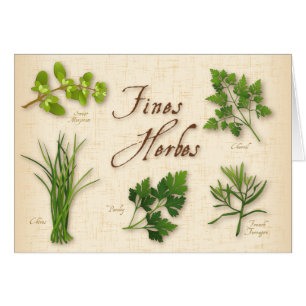 Fines Herbs Recipe Greeting Card