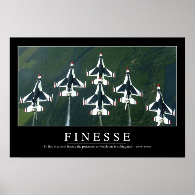 Finesse: Inspirational Quote Poster (Front)