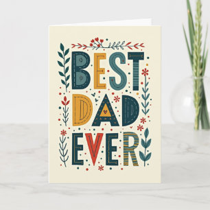 Finest Dad Ever Floral Card