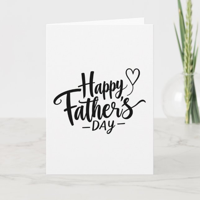 Finest Fathers Day Heart Art Card (Front)