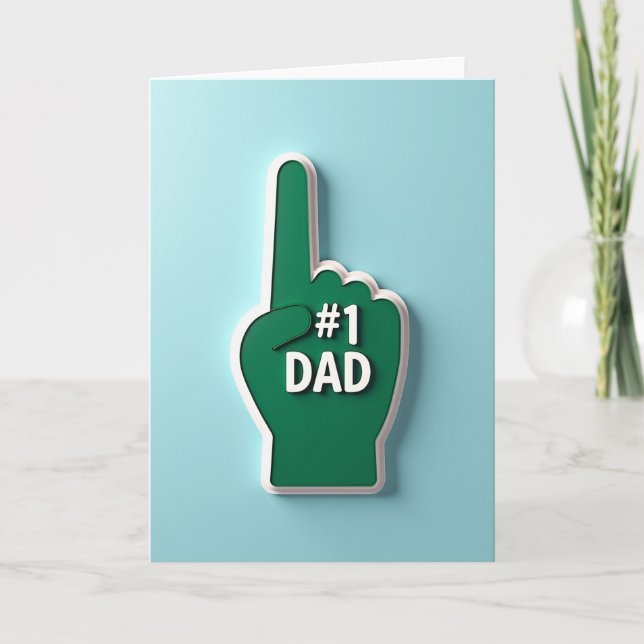 Finest Fathers Day Number One Dad Card (Front)