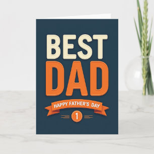 Finest Fathers Day Teal Graphic Card