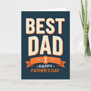 Finest Fathers Day Typographic Card
