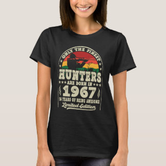 Finest Hunters Are Born In 1967 Deer Hunting 56th T-Shirt