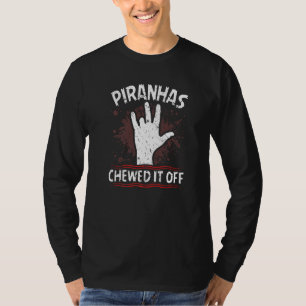 Finger Amputation Piranha Disability Finger Ampute T-Shirt