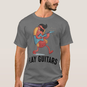 Finger Guitarest Playing Electric Guitar Funny Gui T-Shirt
