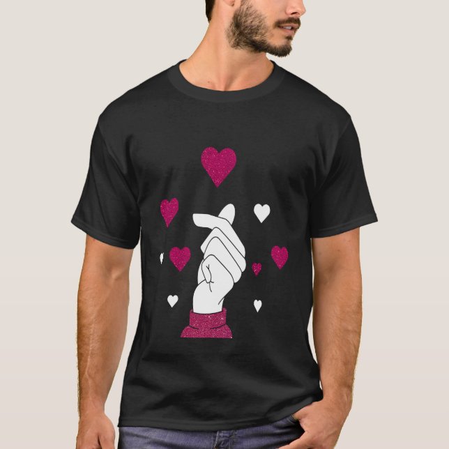 Finger Heart for Someone you Love T-Shirt (Front)