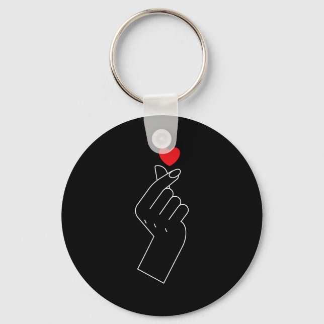 Finger Heart  Key Ring (Front)