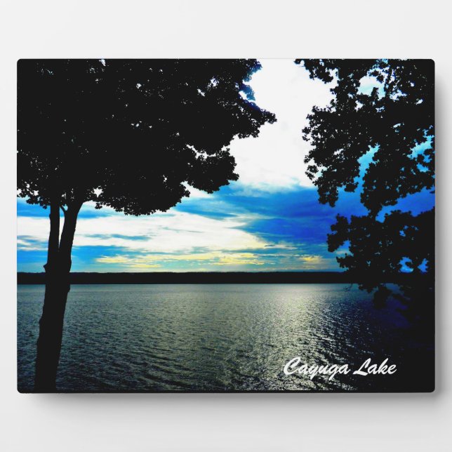 FINGER LAKES, CAYUGA LAKE easel portrait Plaque (Front)