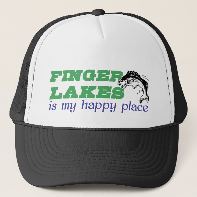 Finger Lakes is my happy place Trucker Hat (Front)
