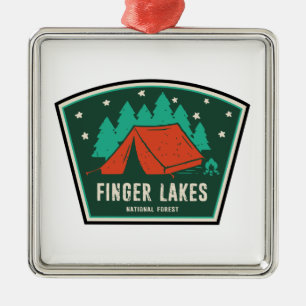 Finger Lakes National Forest Camping Metal Tree Decoration