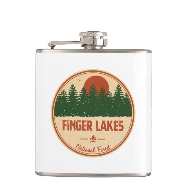 Finger Lakes National Forest Hip Flask (Front)