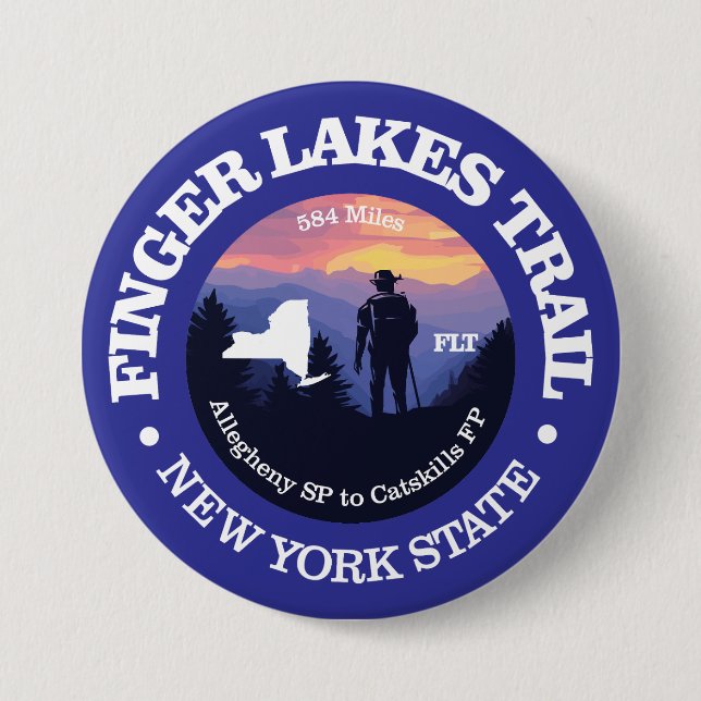 Finger Lakes Trail (rd2) 7.5 Cm Round Badge (Front)