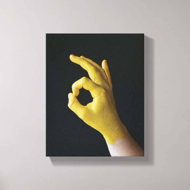Finger painting Premium Wrapped Canvas (Gloss) (Front)