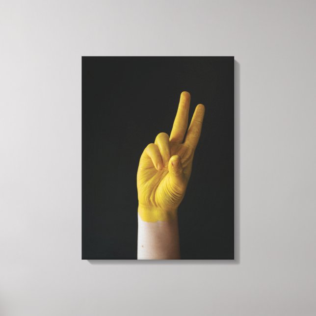 Finger painting Premium Wrapped Canvas (Gloss) (Front)