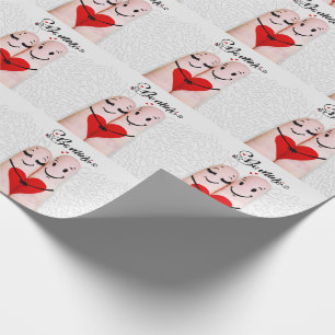 Finger People in Love Be Mine Valentine Wrapping Paper