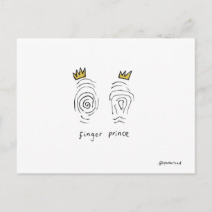 finger prince postcard