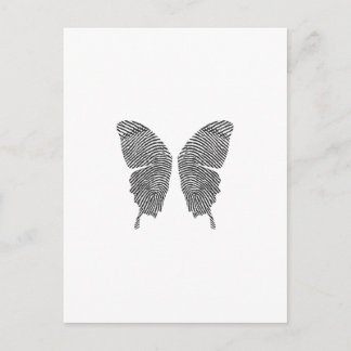 Finger Print Butterfly Wings Postcard